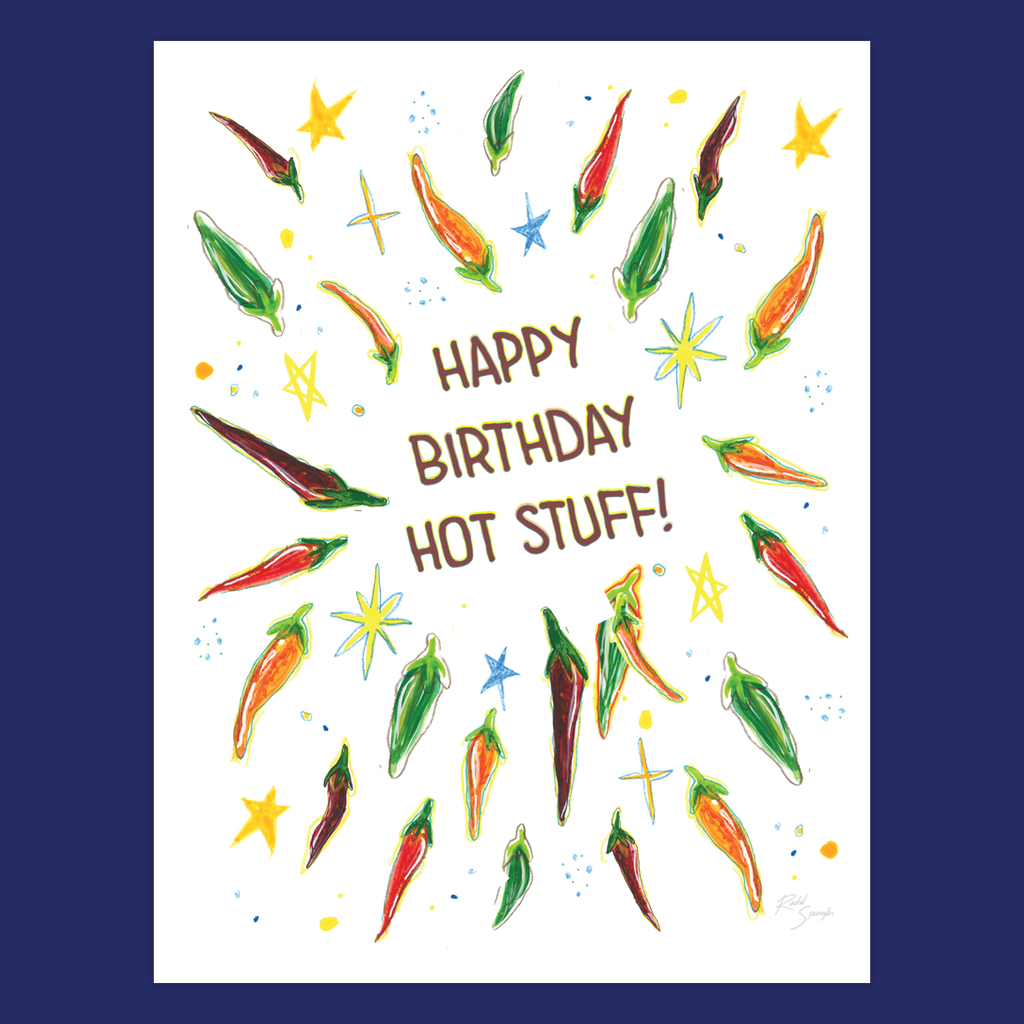 HBD Hot Stuff | Folded Birthday Card