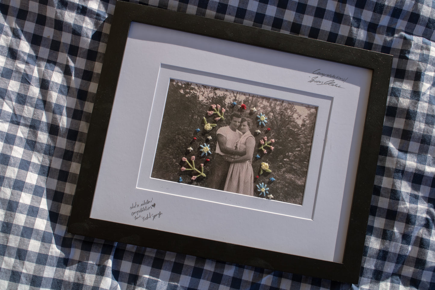 Hand Embroidered Photograph Keepsake