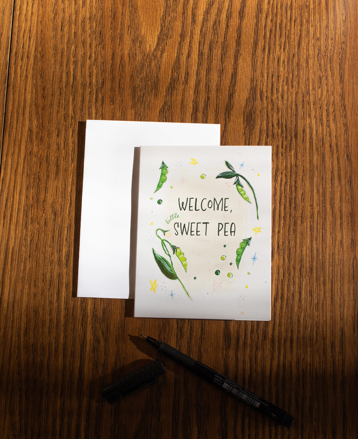 Welcome Sweet Pea | New Born Baby Folded Cards