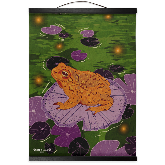 Frog On Lily Pad | 12x16 Hanging Canvas Print